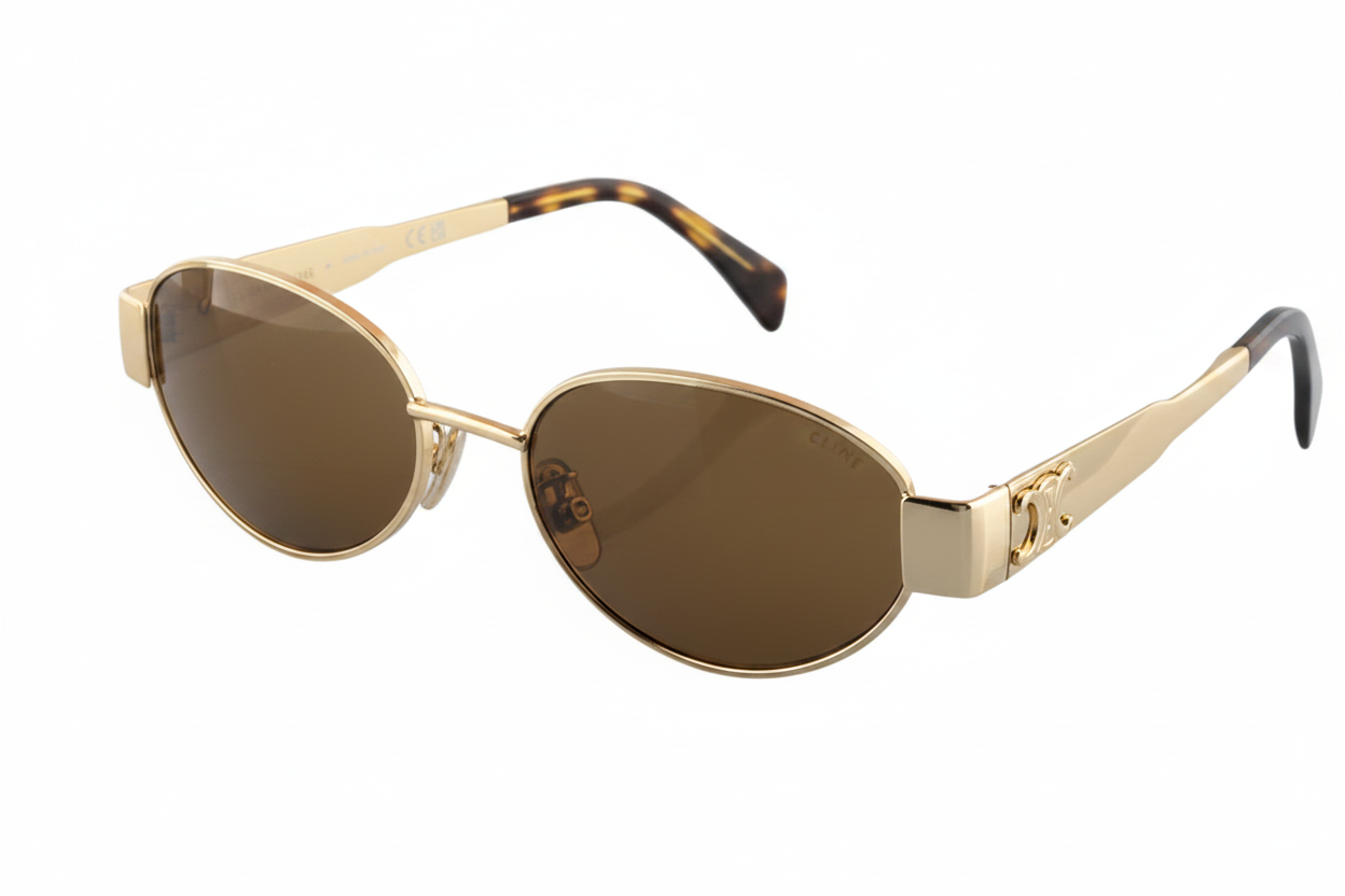 CELINE CL40235U R GOLD/BROWN